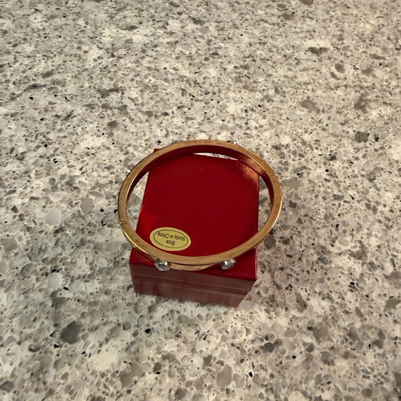 henri bendel Gold and Silver Two-Tone Screw Bangle - Picture 2 of 7